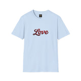 Love Script T-Shirt — Retro Red Cursive Tee