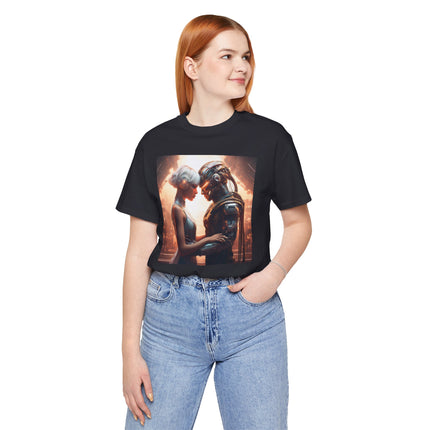 Futuristic Love Tee for Her | Sci-Fi Enthusiast Shirt, Unisex Graphic Tee, Gift for Her, Casual Wear, Geeky Apparel