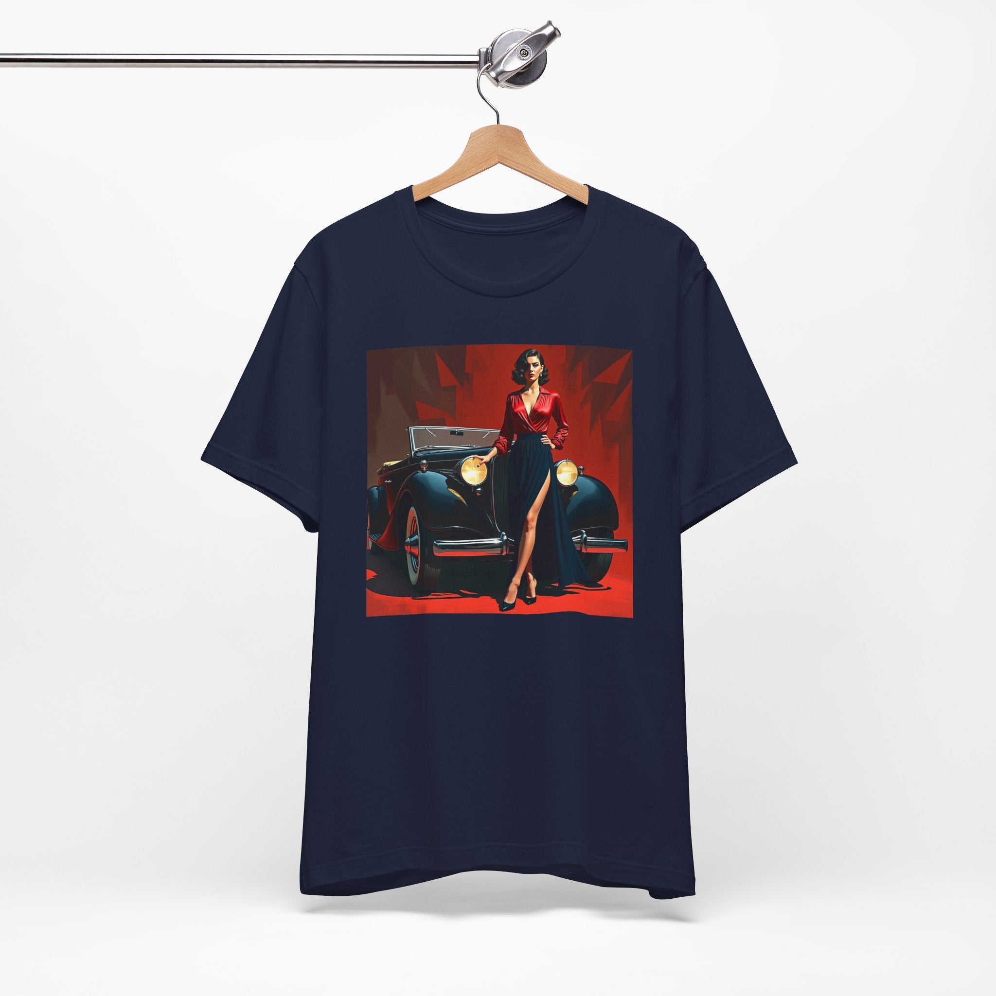 Retro Glamour Classic Tee, Vintage Car Shirt, Fashion Tee for Car Lovers, Unisex Graphic Shirt, Perfect Gift for Retro Enthusiasts
