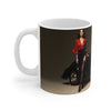 Glamour Dress , Retro  Car, London Mug, Enthusiast Gift, Coffee Cup, Retro, Unique, Mug, Glamour, Retro, Woman, Dress, Red