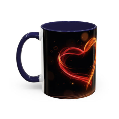 Neon Heart Accent Coffee Mug – Romantic Glow 11/15oz US