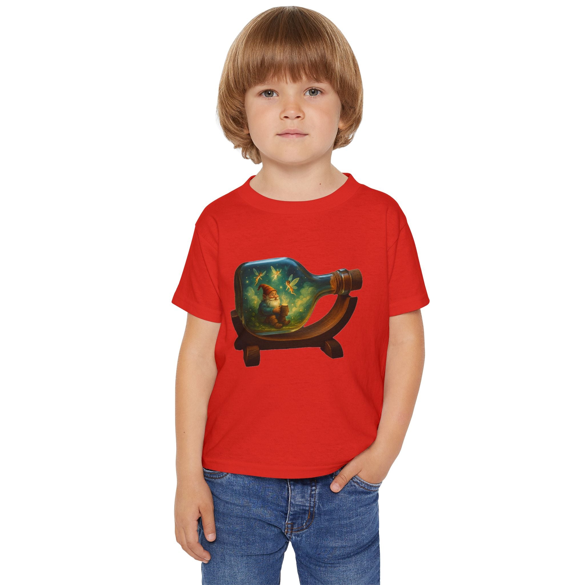 Whimsical Toddler T-Shirt with Bottle Design, Cute Kids Tee, Gift for Toddlers, Birthday Outfit, Playful Apparel