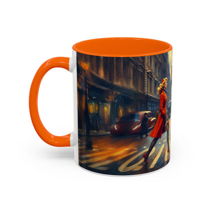 Vintage-Inspired Cityscape Accent Coffee Mug - 11oz &amp; 15oz as a unique gift idea for any occasion.