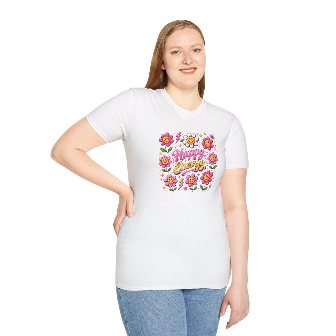 Happy Earth Floral Graphic T-Shirt day graphic design front view