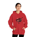 Cozy kangaroo pocket of the Lip Bite Hoodie, ideal for keeping hands warm.