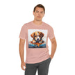 Adorable Puppy Art Tee, Cute Dog Lover's T-Shirt, Casual Gift for Animal Lovers, Gift for Him, Pet-Themed Apparel, Fun Birthday Gift