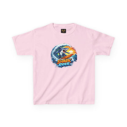 "Shark Rider" Surfing Shark Graphic —  Kids Tee