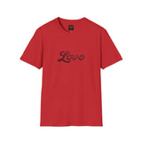 Love Script T-Shirt — Retro Red Cursive Tee