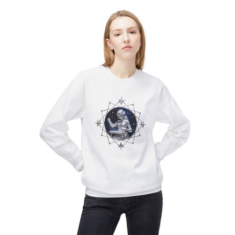 Celestial Skeleton Crewneck Sweatshirt Geometric Stars US