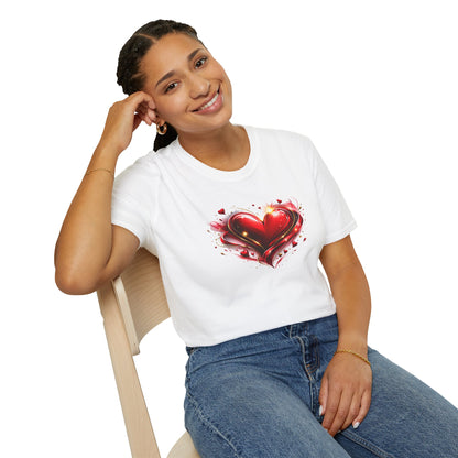 Red Heart Minimal Graphic T-Shirt
