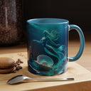 Mermaid Shell Accent Coffee Mug – Ocean Fantasy 11/15oz US