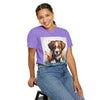 Puppy Stylish Women T-Shirt, Retro Fashion Tee, Stylish Casual Wear, Gift for Her, Trendy T-Shirt for Events