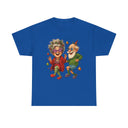 Cute graphic tee with a cheerful elderly couple illustration perfect for brightening up your day.
