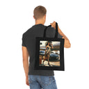 Chic Travel Cotton Tote Bag showcasing its fashionable design perfect for jetsetters.
