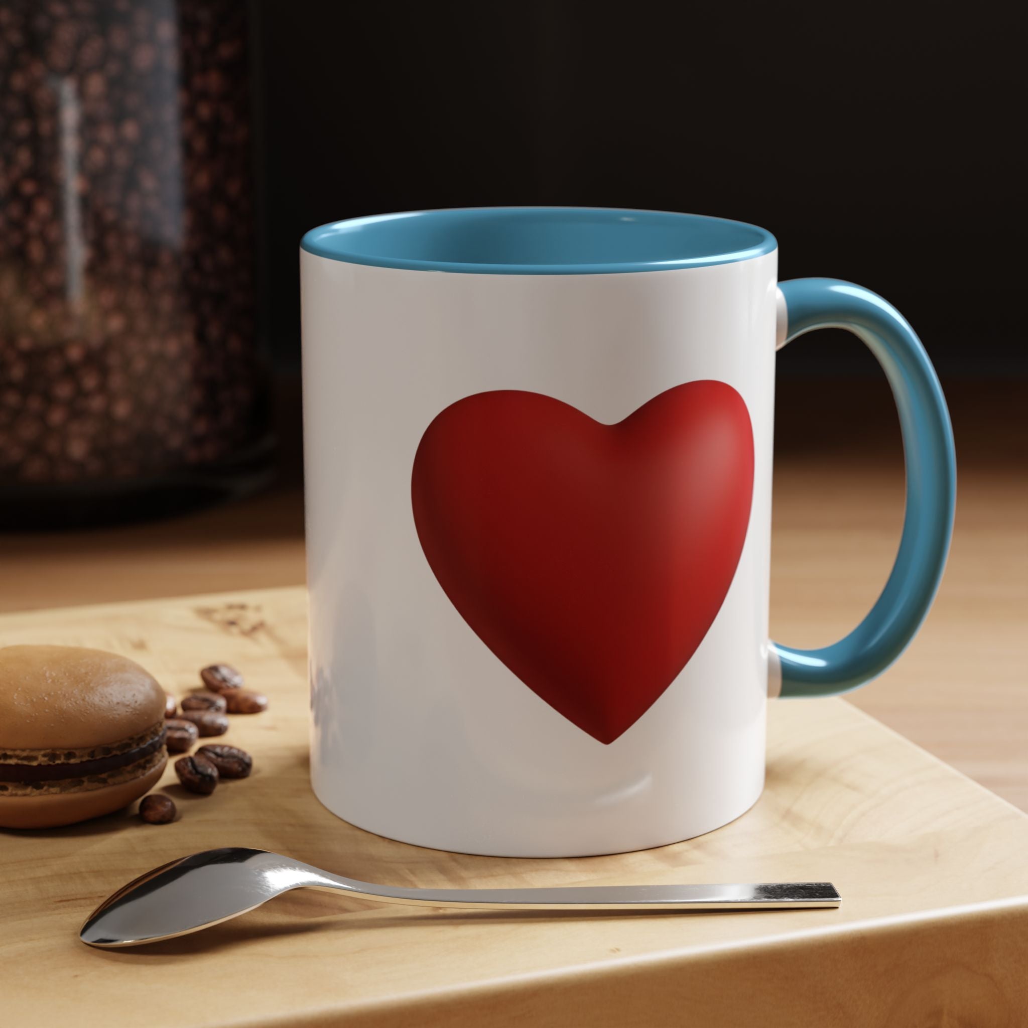 Heart Accent Coffee Mug – Red Heart Design (11oz)