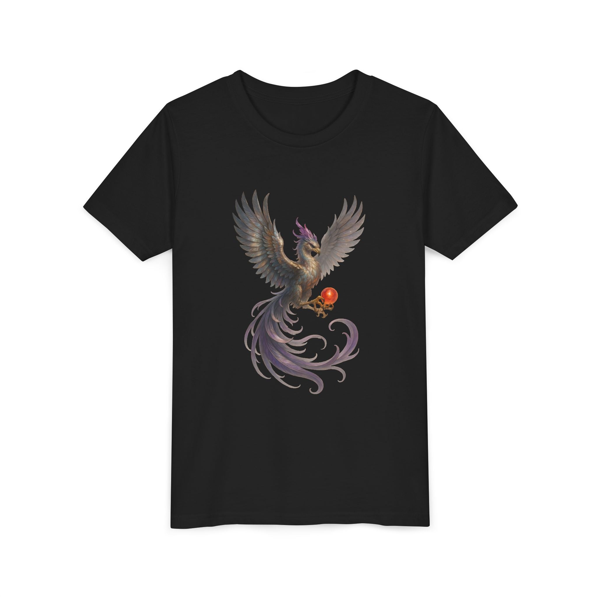 Mystical Phoenix Youth Tee, Magical T-Shirt for Kids, Fantasy Shirt, Perfect Birthday Gift, Summer Outfit, Kids Apparel
