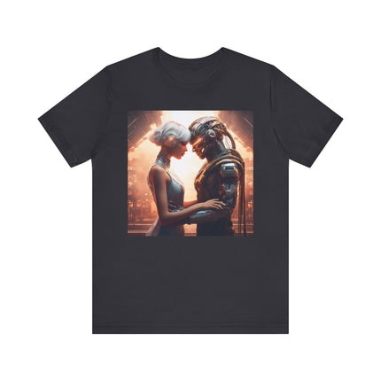 Futuristic Love Tee | Sci-Fi Enthusiast Shirt, Unisex Graphic Tee, Gift for Him, Casual Wear, Geeky Apparel