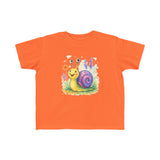 Cute Snail Toddler T-Shirt - Fun and Colorful Jersey Tee for Kids featuring a joyful snail graphic.