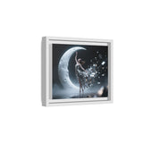 Framed Matte Canvas Art — Dancer & Moon Surreal Wall Decor offering a serene focal point for meditation spaces.