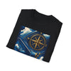 Adventure Compass T-Shirt folded neatly, showcasing the soft cotton material and unique adventure graphic.