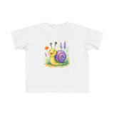 Cute Snail Toddler T-Shirt - Fun and Colorful Jersey Tee for Kids with a tear-away label.