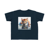 Whimsical Cat Art Toddler Tee Kids' Clothing on display, perfect for birthday gifts and holiday surprises, celebrating children's love for pets.