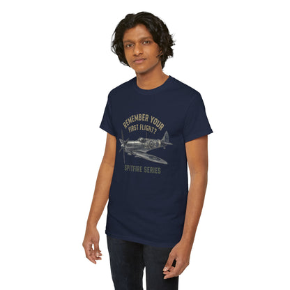 Vintage Spitfire aircraft graphic on the &