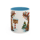 Vibrant Christmas Reindeer Coffee Mug ideal for sharing warm drinks with family during holiday gatherings.