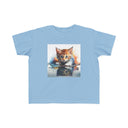 Soft and breathable fabric of the Whimsical Cat Art Toddler Tee Kids' Clothing, ideal for playdates and cozy days at home.