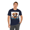 Adorable Puppy Art Tee, Cute Dog Lover's T-Shirt, Casual Gift for Animal Lovers, Gift for Him, Pet-Themed Apparel, Fun Birthday Gift