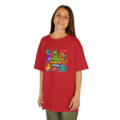 "Dino Party Squad" Colorful Birthday Dino Tee Kids  —  T-Shirt