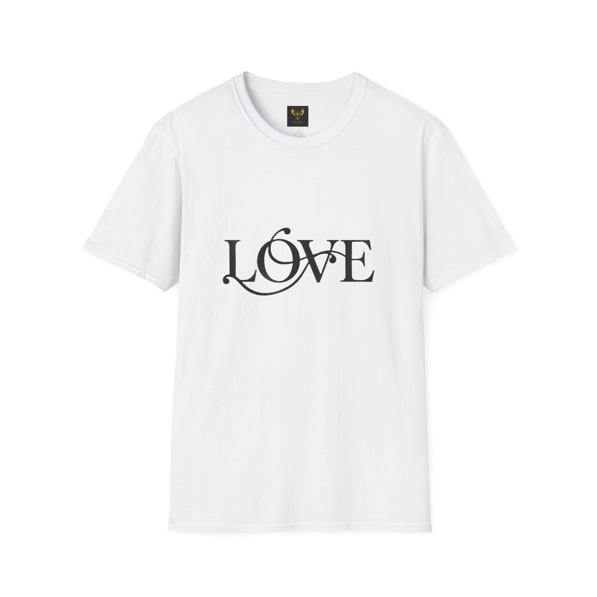 Love Script T-Shirt — Elegant Black Typography Tee for Everyday