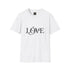 Love Script T-Shirt Elegant Black White