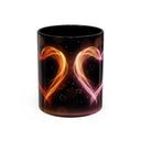Neon Heart Accent Coffee Mug – Romantic Glow 11/15oz US