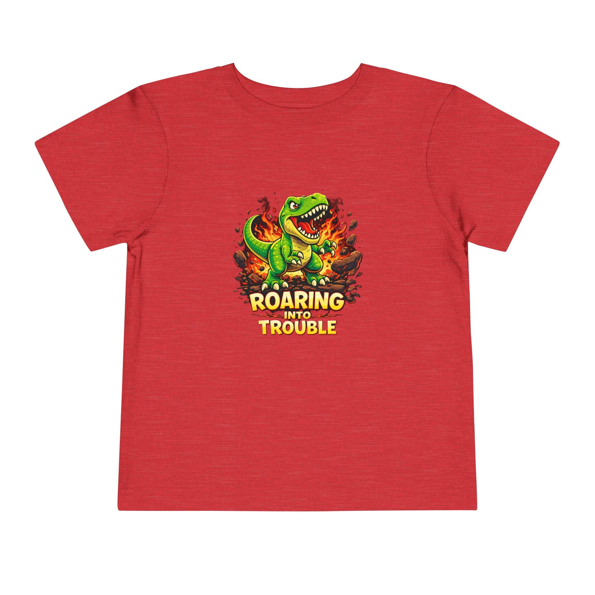 Roaring Into Trouble Dinosaur Graphic Tee