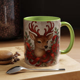 Microwave-safe Christmas Reindeer Coffee Mug, designed for real-life use and holiday cheer.