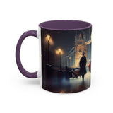 Elegant Red Dress Coffee Mug emphasizing its artistic design, perfect for casual drinkware.