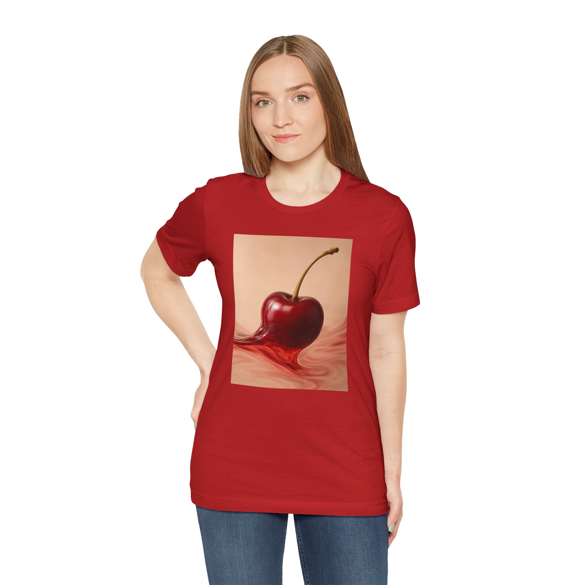 Cherry Splash Graphic Tee - Cute Summer Shirt, Unisex Casual Wear, Gift for Fruit Lovers, Trendy Soft T-Shirt, Fun Statement Top