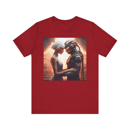 Futuristic Love Tee | Sci-Fi Enthusiast Shirt, Unisex Graphic Tee, Gift for Him, Casual Wear, Geeky Apparel