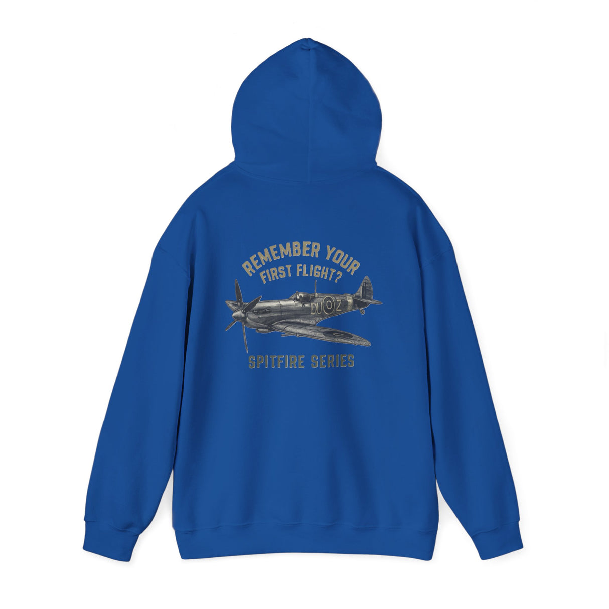 Spitfire Series Hoodie modeled outdoors, emphasizing its versatile style for aviation lovers.