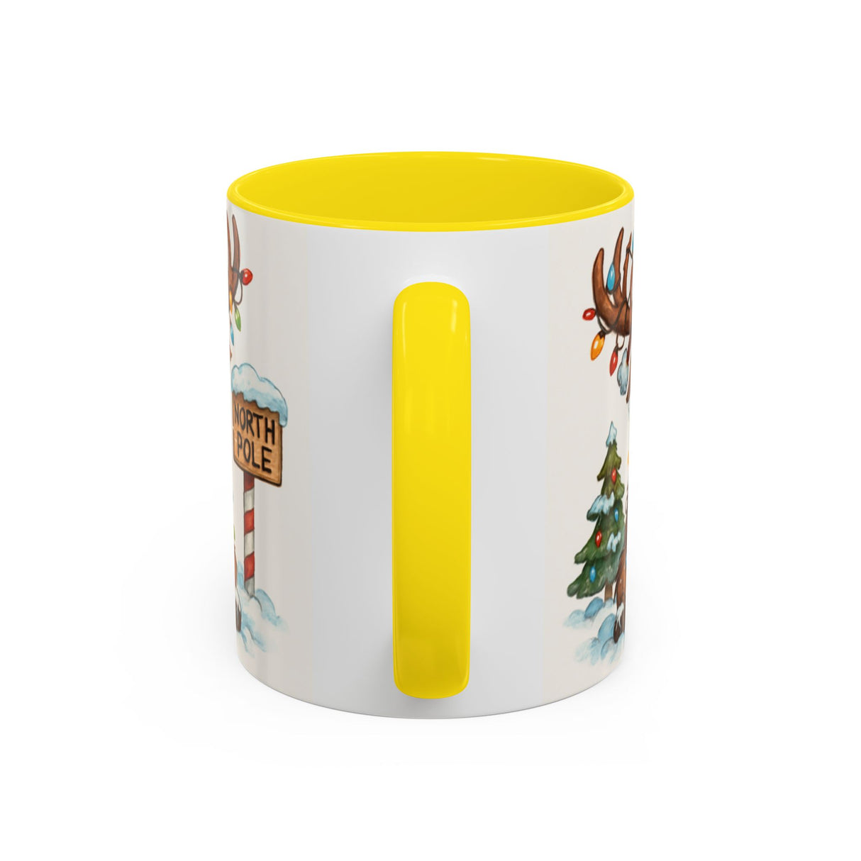 Charming Christmas Reindeer Coffee Mug alongside holiday treats, just right for festive occasions.