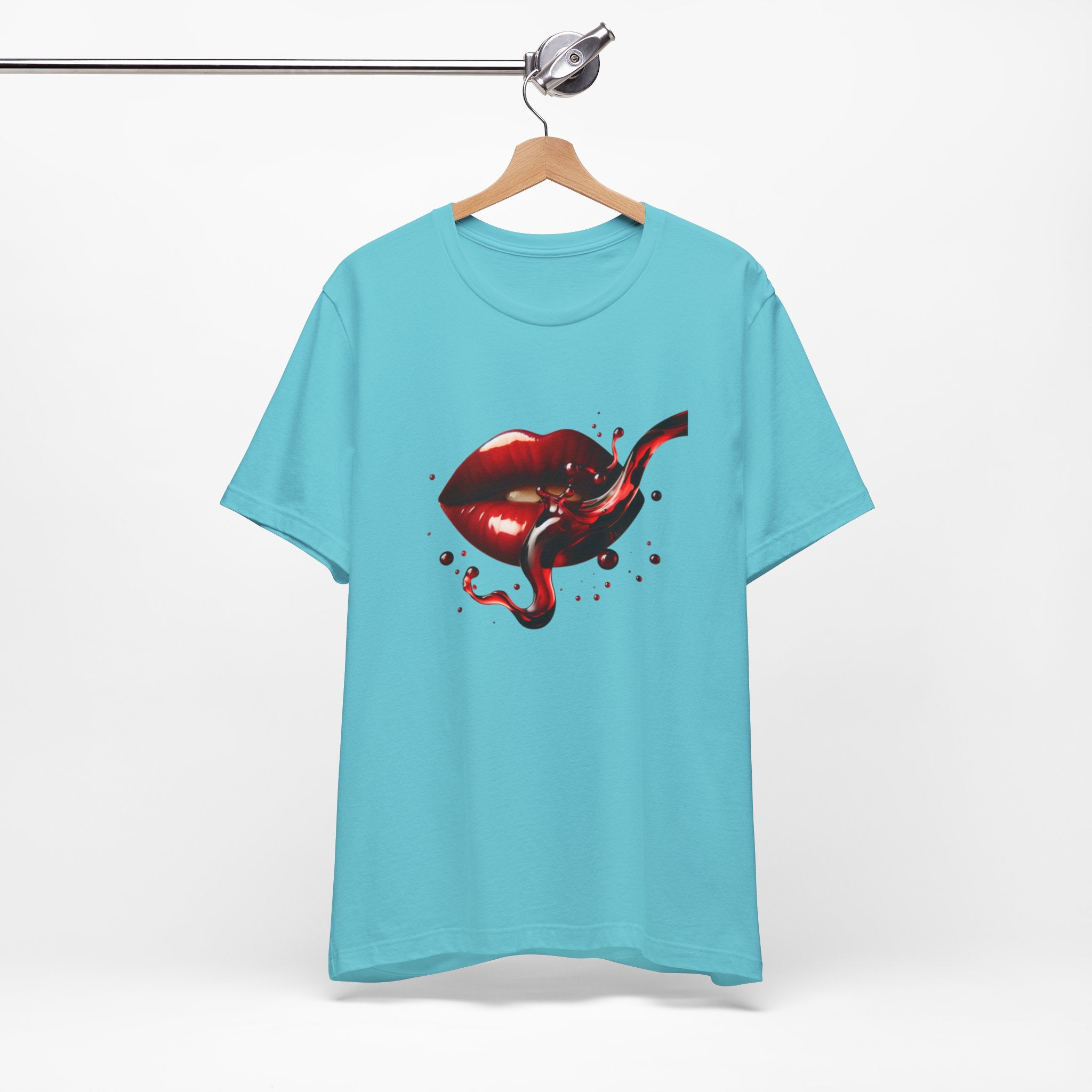 Red Lip Design Unisex Jersey Tee | Casual Wear, Trendy Shirt, Gift for Her, Summer Style, Statement Top