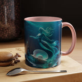 Mermaid Shell Accent Coffee Mug – Ocean Fantasy 11/15oz US