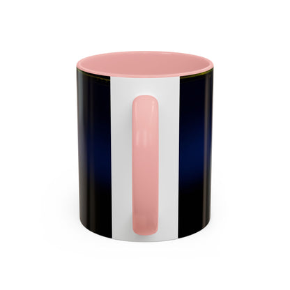 Vintage Pin-Up Coffee Mug - Classic Car Design with playful retro graphics and colors.