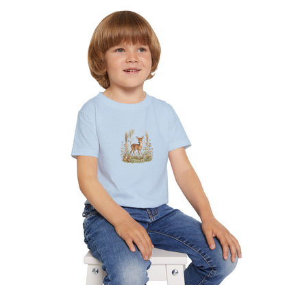 Gentle Deer Toddler Tee — Cute Baby Fawn Woodland Graphic T-Shirt
