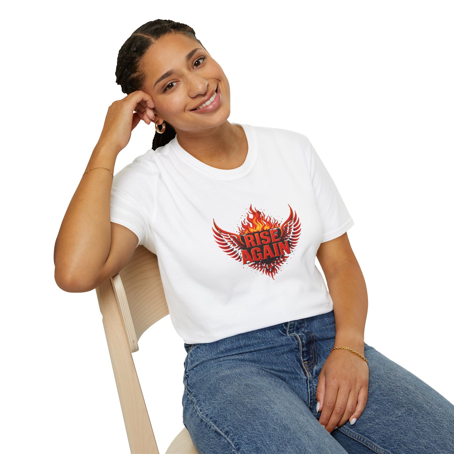 Rise Again Phoenix Wings Graphic T-Shirt