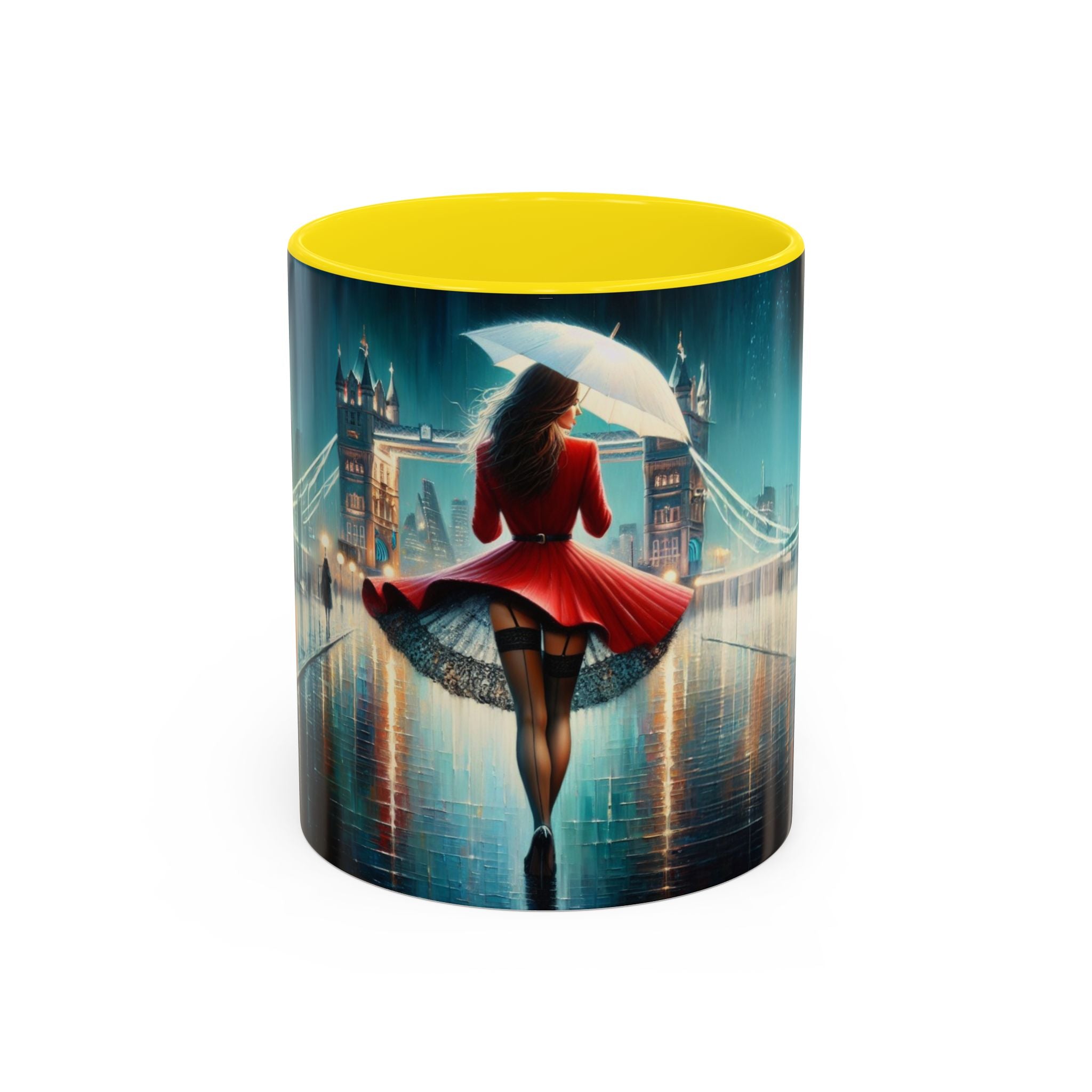 Glamorous Cityscape Coffee Mug with beautiful exterior and interior colors, elevating your kitchen decor.