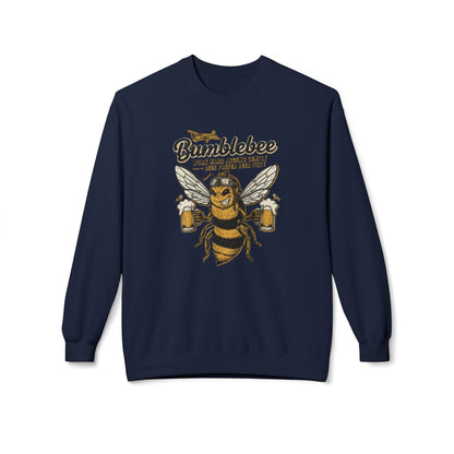 Bumblebee Beer Crewneck Sweatshirt — Playful Bee Graphic Sweatshirt for Beer Lovers US