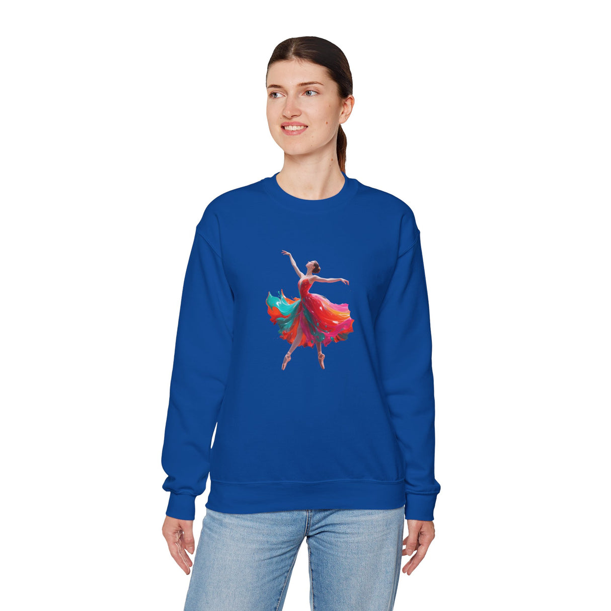 Dance Silhouette Crewneck Sweatshirt model showing perfect blend of style and comfort.