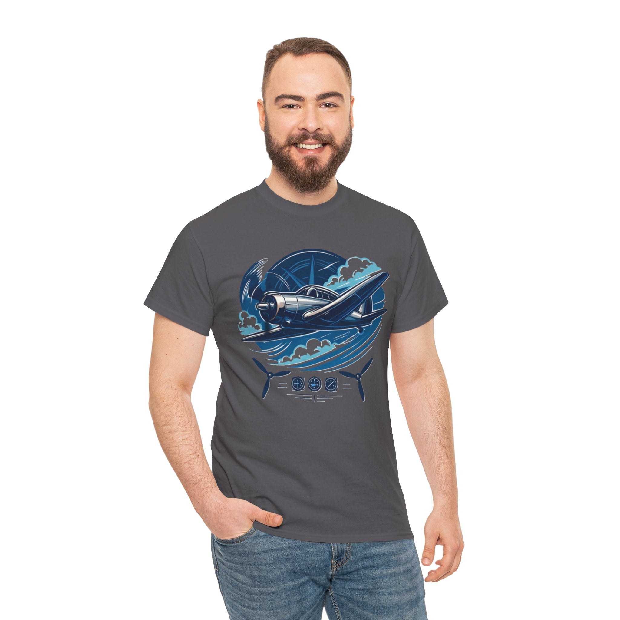 Seasonal outdoor adventure featuring the Vintage Airplane Graphic Tee, perfect for all weather.